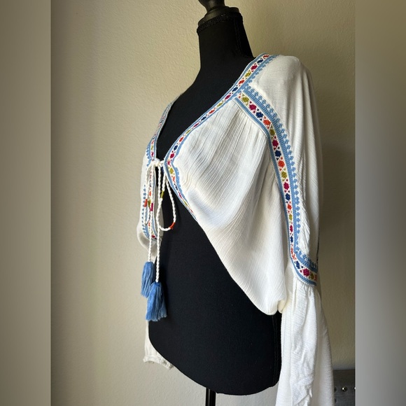 Carnival Embroidered Detail Bolero Jacket  by Talisman the Label White S - Picture 4 of 9